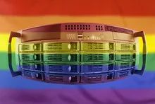 Server Concept with Rainbow Flag