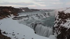 4K Time Lapse Close Up Gullfoss Waterfall