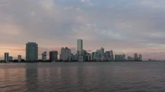 4K Time Lapse Miami Skyline Zoom In