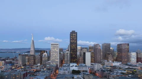 4K Time Lapse San Francisco Twilight To Night