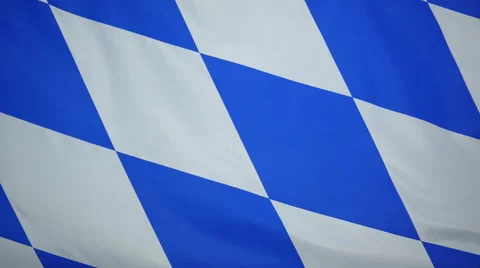 Bavaria Flag Real Fabric Close Up 4K