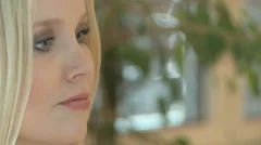 Close Up Face Beautiful Blonde