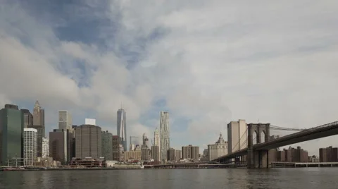 Time Lapse Zoom In Manhattan Skyline