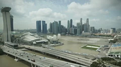 Singapore Marina Bay Aerial View