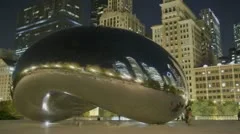 Timelapse Chicago Cloud Gate Night