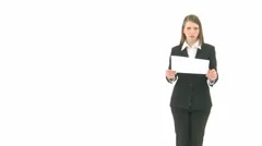 Angry Woman Crumples Paper