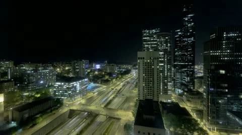 Seattle Nightime Interstate Traffic