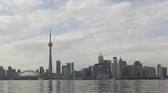 4K Time Lapse Zoom Out Toronto Skyline Daytime, Canada
