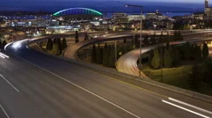 4K Time Lapse Close Up Traffic Interstate Seattle