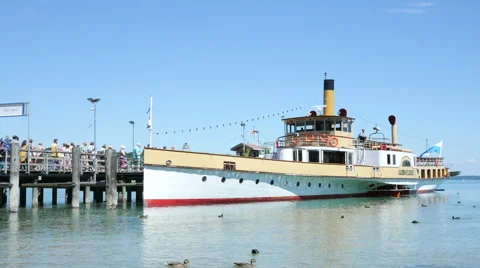 Tourist Cruiseship On Chiemsee