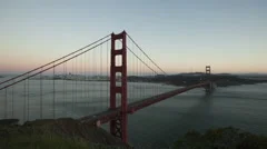 4K Time Lapse Golden Gate Bridge Twilight To Night