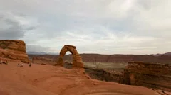 4K Time Lapse Wide Angle Delicate Arch Utah