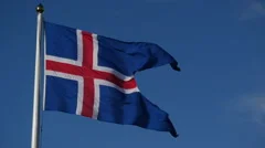 Slowmotion Icelandic Flag