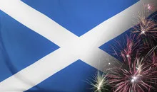 Scotland Flag Firework real fabric