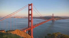4K Time lapse Golden Gate Bridge Twilight to night