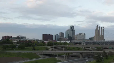 4K Time Lapse Kansas City Skyline At Twilight
