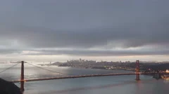 4K Time Lapse Zoom Out Sunrise Golden Gate Bridge