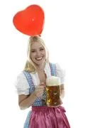 Woman In Dirndl With Balloon
