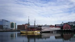 4K Time Lapse Zoom Out Boston Tea Party Museum