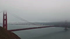 4K Time Lapse Golden Gate Bridge With Fog Zoom Out