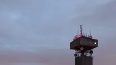 4K Time Lapse Of A Telecommunications Tower