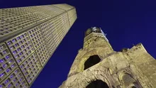 Time lapse rotation Kaiser Wilhem Memorial Church in Berlin