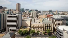 Sunset 4K Timelapse Adelaide Skyline Zoom Out (Editorial)