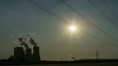 Power Plant With Huge Cooling Towers