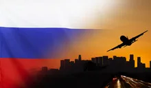 Russia fabric Flag Travel and Transport Concept