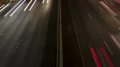 Time Lapse Close Up Freeway Light Trails At Night