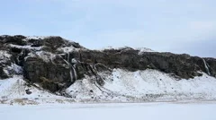 Slowmotion Seljalandsfoss Waterfall Pan Shot