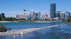 4K Time Lapse Tilt Shot Up Of Calgary Skyline