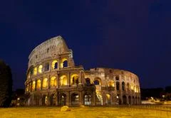 Colosseum Rome Italy At Twilight