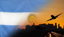 Argentina fabric Flag Travel and Transport Concept