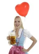 Woman In Dirndl With Balloon