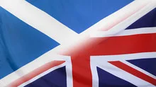 Great Britain and Scotland Flag merged