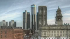 Detroit Downtown Sunset