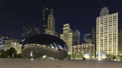 4K Time Lapse Cloud Gate At Night