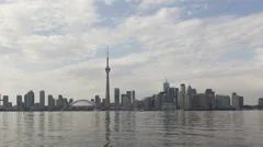 4K Time Lapse Zoom In Toronto Skyline Daytime, Canada