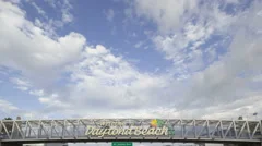 Time Lapse Close Up Daytona Beach Welcome Sign