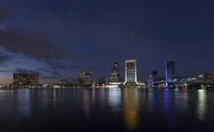 Jacksonville Skyline At Twilight