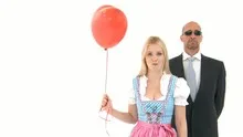 Woman in Dirndl with Bodyguard