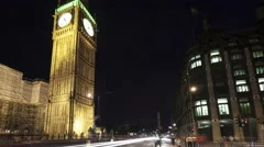 4K Time Lapse Traffic In Front Of Big Ben