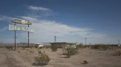 4K Time Lapse Route 66 Vintage Restaurant