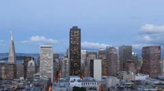 4K Time Lapse Close Up San Francisco Twilight To Night