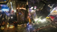 4K Timelapse Aerial View Of Times Square