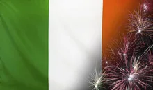 Republic of Ireland Flag Firework real fabric