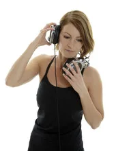 Woman with headphones