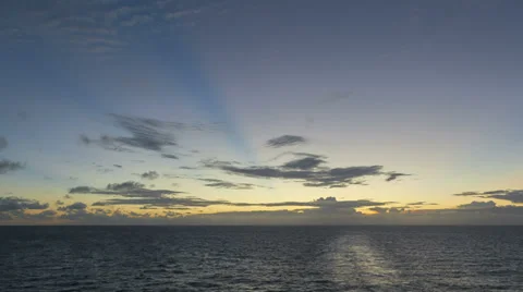 Timelapse Caribbean Sea At Sunset