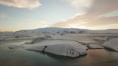 4K Time Lapse Close Up Jökulsarlon Sunset